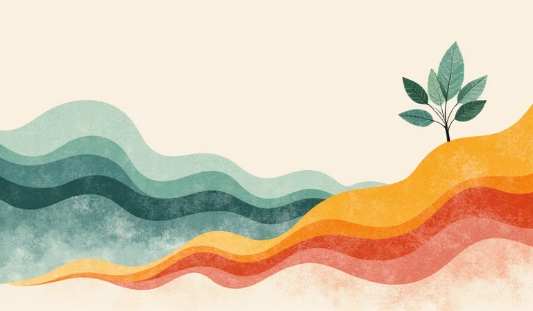 Image abstraite et moderne représentant la vitalité, l'équilibre alimentaire et la nature