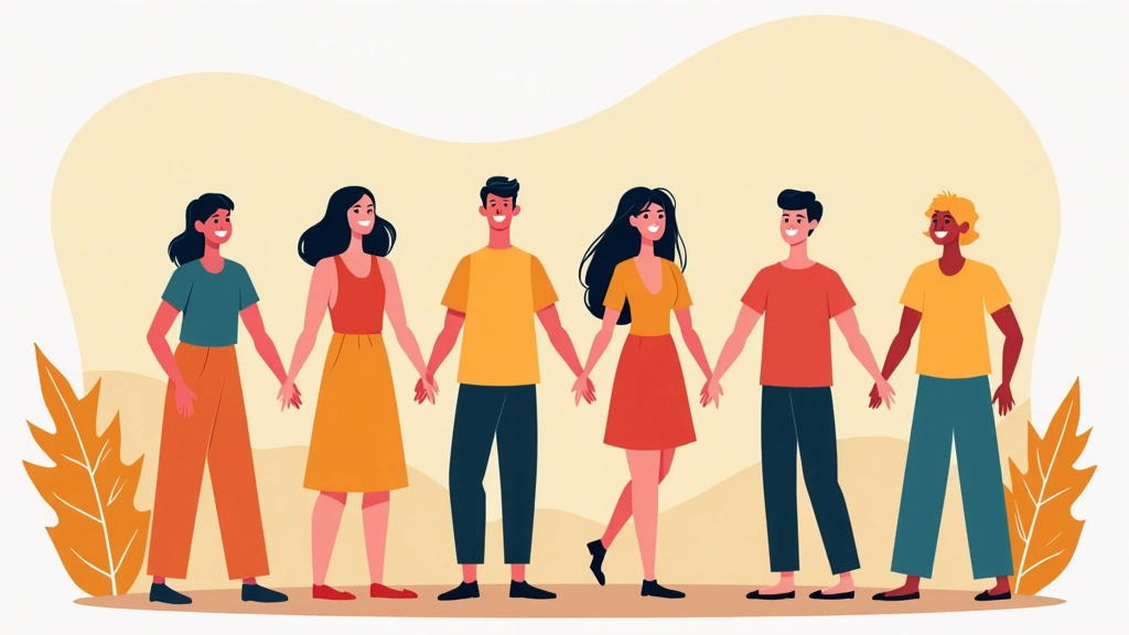 Image abstraite et moderne représentant des personnes heureuses et en bonne santé